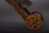 Antique Hand-Carved Wooden Horse on Wheels — Indian Folk Art, 19th Century