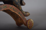 Antique Hand-Carved Wooden Horse on Wheels — Indian Folk Art, 19th Century