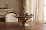 Vintage Silver-Toned and Brass Pedestal Bonbonniere, Candy Dish or Centerpiece Bowl, 1960s