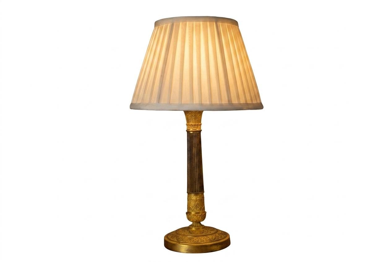 candlestick lamp ormolu gilded