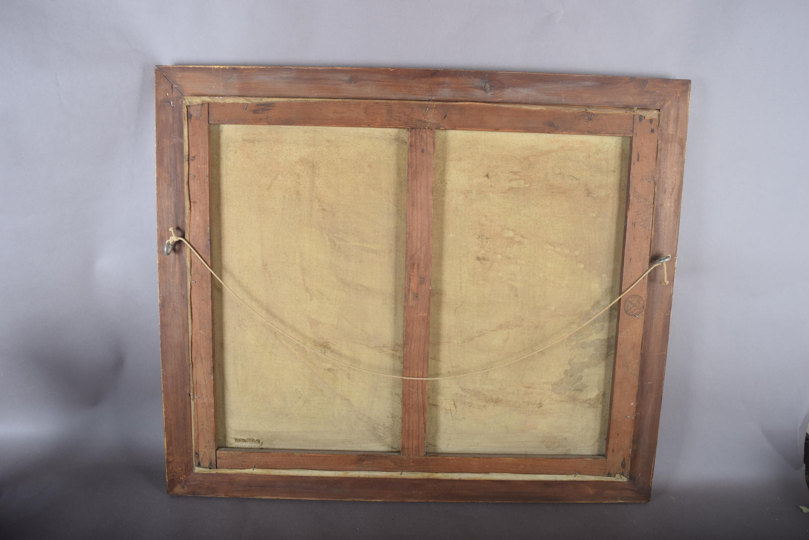 Antique French Garden Landscape Oil Painting, Signed E. Robinet 1935 — Gilt Framed