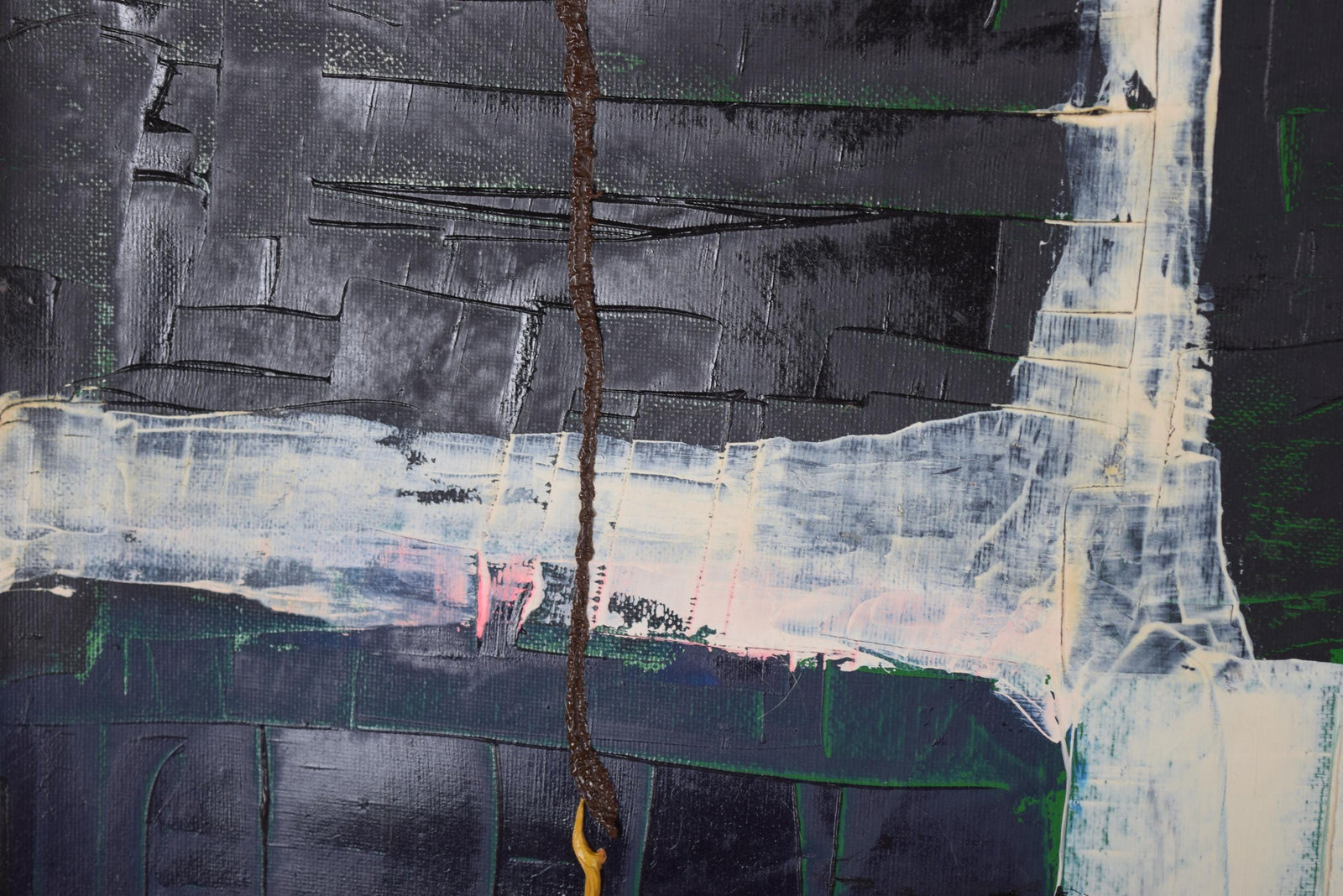 Signed Contemporary Abstract Oil Painting "Cromatismo" by M. Miota, Valencia, Framed Color Field Artwork