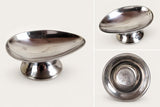 Set of 6 Vintage Stainless Steel Avocado Dishes, Mid-Century Serving Bowls, Inox Appetizer Dishes, Retro Tableware Set, Circa 1950s