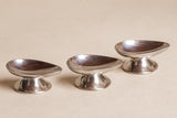 Set of 6 Vintage Stainless Steel Avocado Dishes, Mid-Century Serving Bowls, Inox Appetizer Dishes, Retro Tableware Set, Circa 1950s