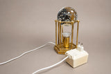 Brass Cage Lamp with Bubble Glass Sphere, Hexagonal Base