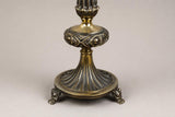 Vintage Candlestick Pair, Neoclassical Empire Style, Lion Paw Feet, 1950s