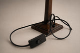 Green Glass Banker's Desk Lamp, Bronze-Tone Metal Base, Emeralite Style Lighting