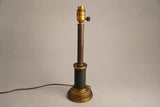 Bronze Lamp Base, Louis XVI Style, Fluted Column — Vintage, 1950s