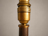 Bronze Lamp Base, Louis XVI Style, Fluted Column — Vintage, 1950s
