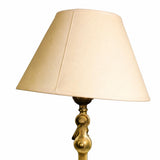 Bronze Anchor Table Lamp, Wood Base with Brass Corner Accents — Nautical Art Deco Style, France, 1960s