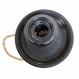 Pair of Black Marble Cassolette Lamp Bases with Inset Marble Band — French, 19th Century