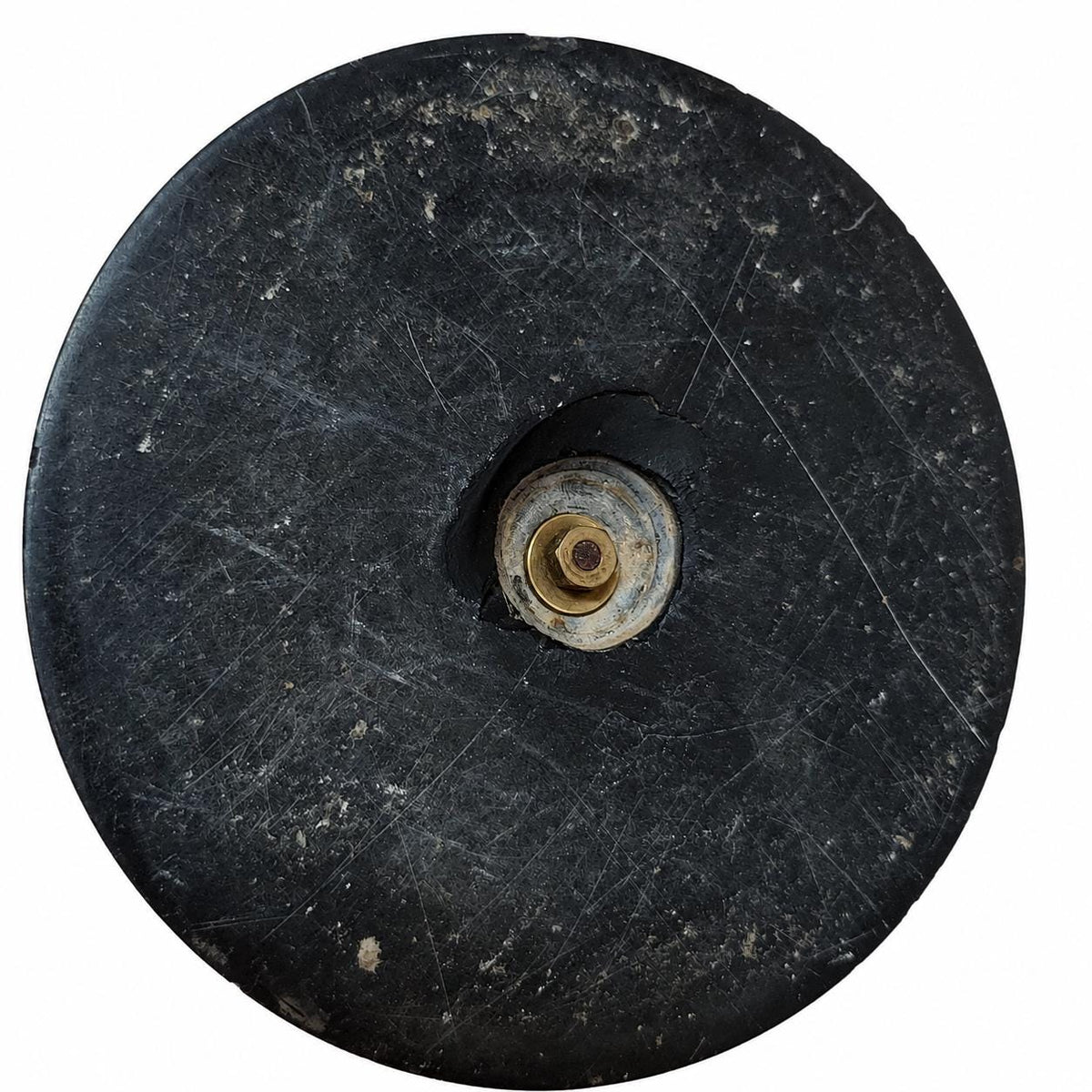 Pair of Black Marble Cassolette Lamp Bases with Inset Marble Band — French, 19th Century