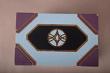 Purple and Blue Lacquered Decorative Box, Gold Trim Hinged Lid, "Reflections" Trinket Box