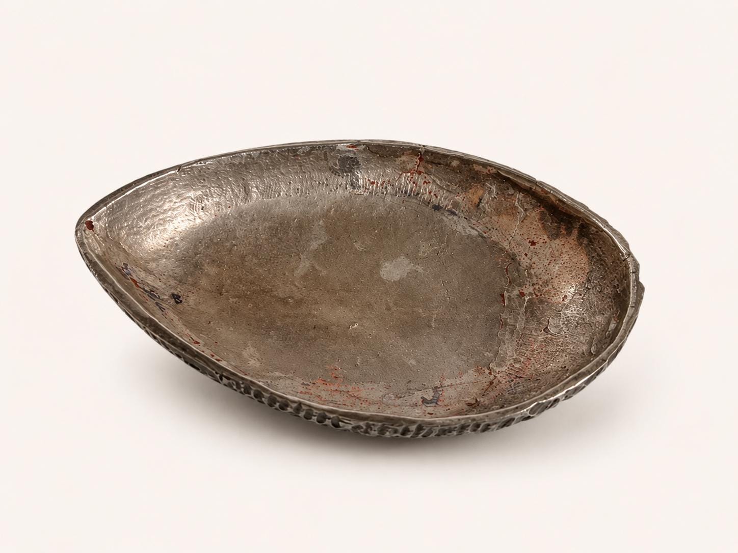 Fondica France Silvered Metal Duck Box, Heavy Cast Trinket Casket
