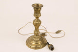 Vintage Solid Brass Table Lamp, Fluted Column, Stepped Circular Base, Classic Vintage Lighting, Circa 1950s