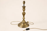 Vintage Solid Brass Table Lamp, Fluted Column, Stepped Circular Base, Classic Vintage Lighting, Circa 1950s