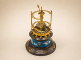 Vintage Knight Figural Toothpick Holder, Gold-Toned Metal, Beaded Wood Base, 1950s
