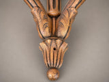 Vintage Giltwood Twin-Arm Wall Sconce Pair, Torch Form — French Louis XVI Style, 1950s
