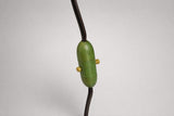 Art Nouveau Style Iron Lamp with Thick Glass Globe, Vintage 1900