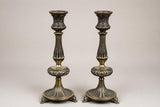 Vintage Candlestick Pair, Neoclassical Empire Style, Lion Paw Feet, 1950s