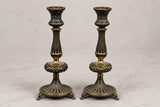 Vintage Candlestick Pair, Neoclassical Empire Style, Lion Paw Feet, 1950s
