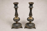 Vintage Candlestick Pair, Neoclassical Empire Style, Lion Paw Feet, 1950s