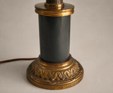 Bronze Lamp Base, Louis XVI Style, Fluted Column — Vintage, 1950s