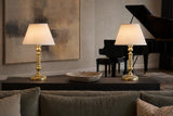 Pair of 19th Century Brass Candlestick Lamps, Antique Candlesticks Converted to Table Lights