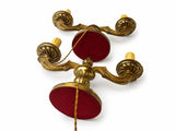 Pair of Gilt Bronze Two-Arm Candlesticks, Acanthus Leaf Candelabra
