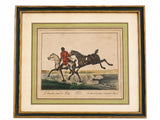 Antique Hand-Colored Engraving "A Hunter and a Pony" After Carle Vernet, Framed Equestrian Print