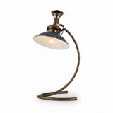 Industrial Style Adjustable Table Lamp, Bronze-Toned Metal with Swivel Shade