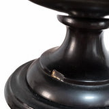 Pair of Black Marble Cassolette Lamp Bases with Inset Marble Band — French, 19th Century