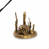 Bronze Smoking Set, Swan Among the Reeds — Attributed to S. Agudo, Spain, circa 1960s