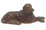 Antique Bronze Reclining Dog Inkwell, Napoleon III Style, Late 19th Century