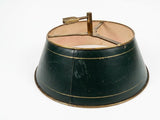 French Empire Style Bouillotte Lamp, Three-Light Brass Base with Green Tole Shade, 1970s