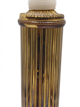 Louis XVI Style Brass Column Table Lamp Base, Fluted Column on Black Marble Base, 1970s