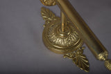 Vintage Solid Brass Wall Sconces, Ornate Rosette Backplate, Pineapple Finial, Pair