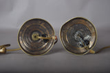 Pair of 19th Century Brass Candlestick Lamps, Antique Candlesticks Converted to Table Lights