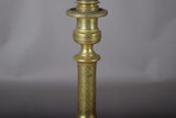 Pair of 19th Century Brass Candlestick Lamps, Antique Candlesticks Converted to Table Lights
