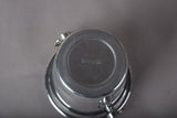 Vintage Small Metal Ice Bucket, Ribbed Champagne Style Bucket with Ring Handles