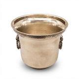 Silver Plated Ice Bucket, Lion Head Ring Handles, Empire Style Champagne Bucket — French, Vintage