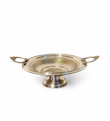 Rare Antique WMF Silvered Bowl, Art Nouveau Grape Leaf Handles, Germany, Late 19th Century