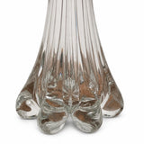 Antique Crystal Lamp, Pâte de Verre Tulip Shade, Signed Art de France, Circa 1900