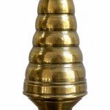 Pair of Antique Brass Candlestick Lamps, Turned Baluster Table Lamps, Converted Candlesticks