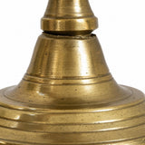 Pair of Antique Brass Candlestick Lamps, Turned Baluster Table Lamps, Converted Candlesticks