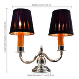 Art Deco Candelabra Lamp, Chrome Two Arm Table Lamp with Glass Ball, Adnet Style — French, 1930s Style