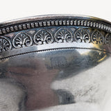 Silver Wine Taster, 900 Silver Tastevin Cup with Bird Handle, Palmette Border — Continental