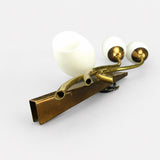 Tulip Wall Sconce, Three Light Brass Sconce with White Glass Tulip Shades — French, Mid Century