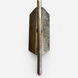 Mid Century Wall Sconces Set of Three, Brass Sconces with Textured Glass Cone Shades — French, 1950s–60s