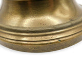 Antique Bronze and Brass Table Lamp Base, Turned Column Form with Ribbed Foot